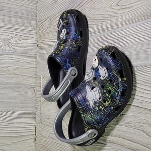 CROCS Kids Shoes in Black with Colorful Accents